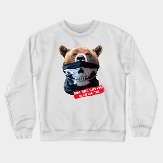 Masked bear Crewneck Sweatshirt by Nazar